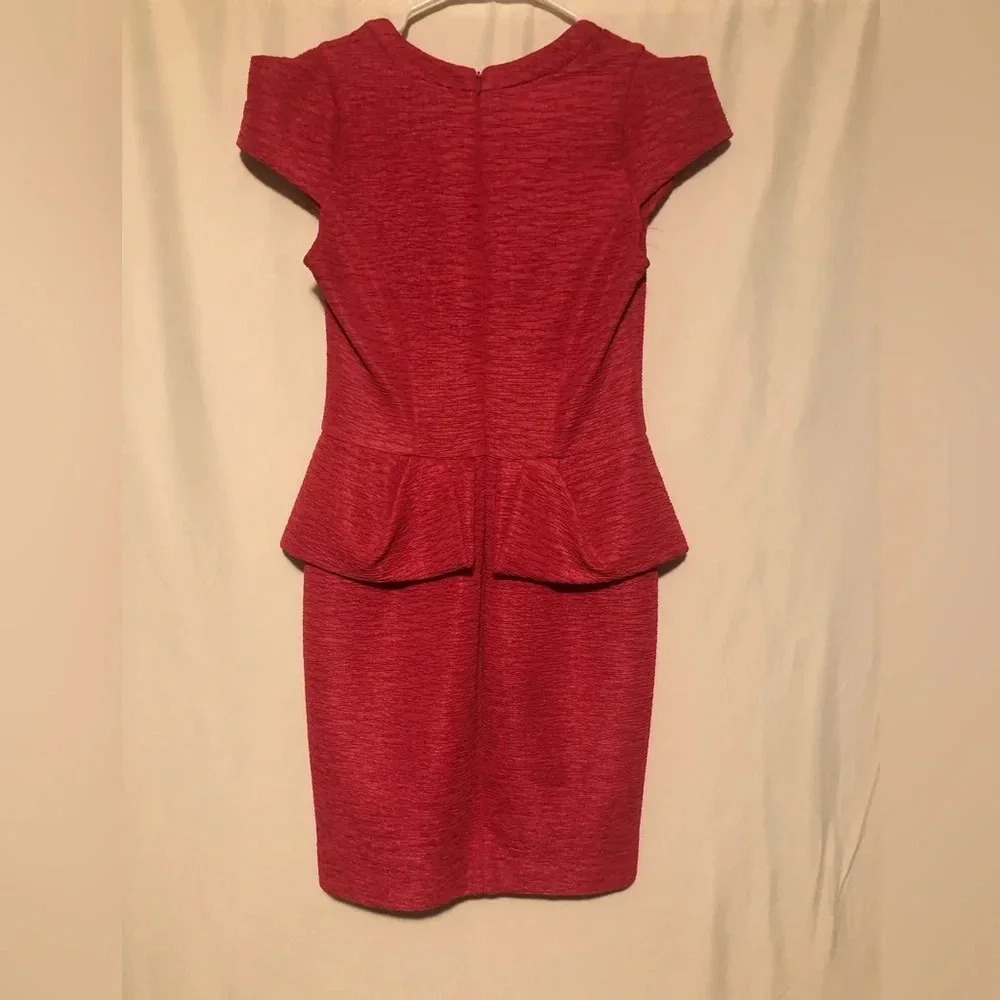 Yoana Baraschi Anthropology Fitted Mini Dress with Peplum at Hips - Picture 2 of 4